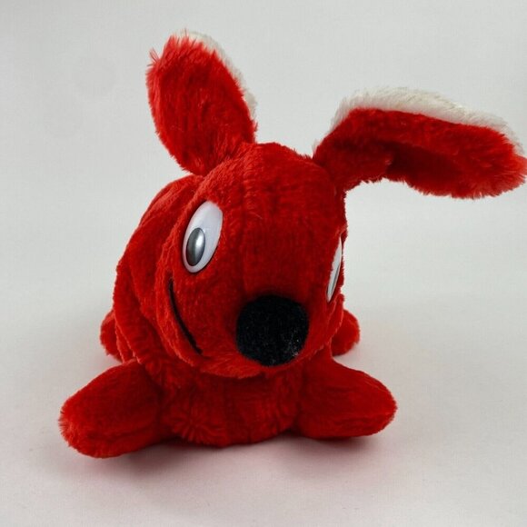 1984 Lego Duplo Red Bunny Rabbit Plush Carrier Bag with Keychain Legos Storage - Picture 2 of 10